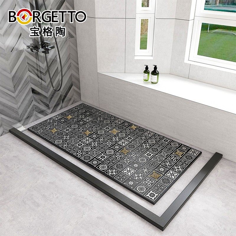 通体砖卫生间瓷砖地砖淋浴房地板石垫脚石浴室防滑地垫雕刻淋浴板,家装主材,通体砖,淘宝优惠券,粉丝福利购,淘宝优惠卷