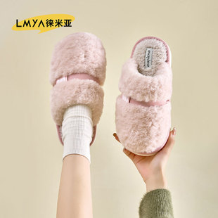 棉拖鞋女2024新款秋冬室内拖鞋女防滑不掉毛加绒加厚保暖棉拖男士