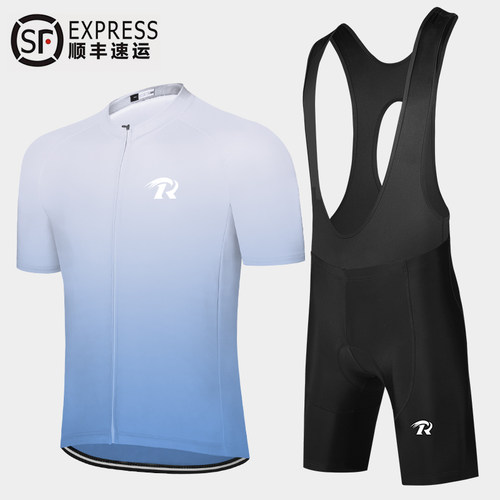 夏季骑行服套装公路自行车单车男士短袖上衣背带短裤女山地车衣服