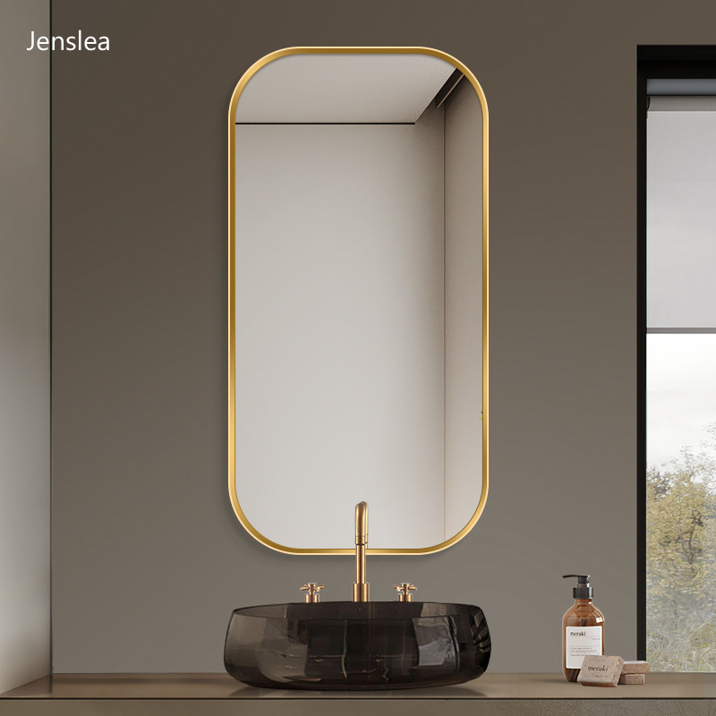 轻奢铝框卫生间镜子挂墙厕所卫浴镜洗手间洗漱台浴室镜防爆梳妆镜,家装主材,浴室镜,淘宝优惠券,粉丝福利购,淘宝优惠卷