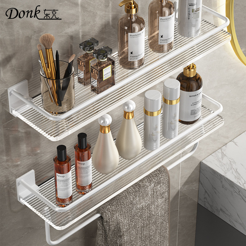 浴室置物架免打孔卫生间洗漱台亚克力化妆品收纳洗手台厕所毛巾架,家装主材,卫浴置物架,淘宝优惠券,粉丝福利购,淘宝优惠卷