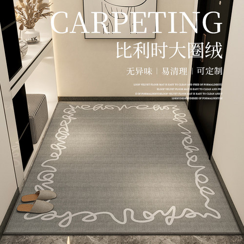 简约入户门地垫轻奢现代客厅地毯门垫进I门口家用防滑玄关脚垫耐