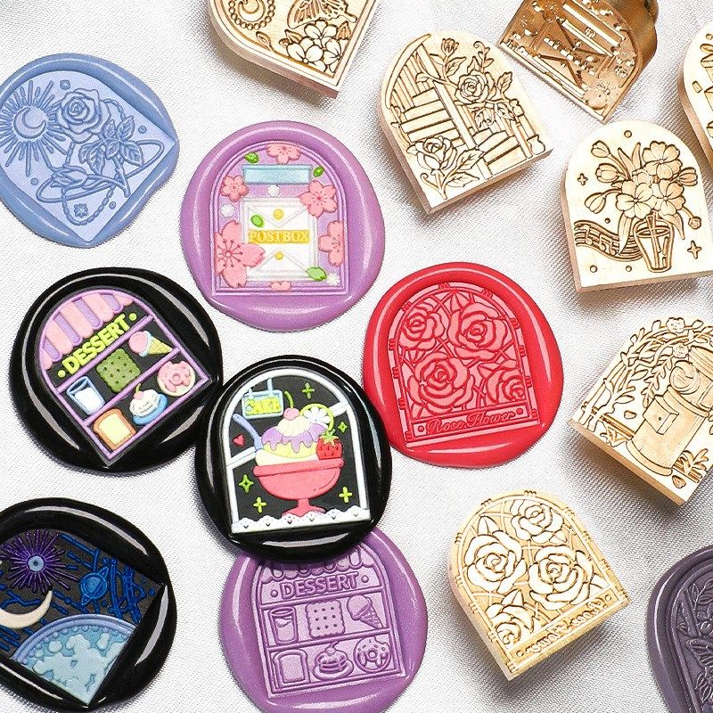 欧彩火漆印章头拱形平层雕刻实心黄铜火漆盖印手账装饰密封火漆印,文具电教/文化用品/商务用品,印台,淘宝优惠券,粉丝福利购,淘宝优惠卷