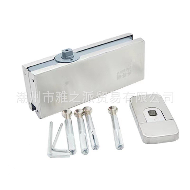 隐藏式免开槽地弹簧液压玻璃门夹无框门闭门器免挖坑地弹簧配件