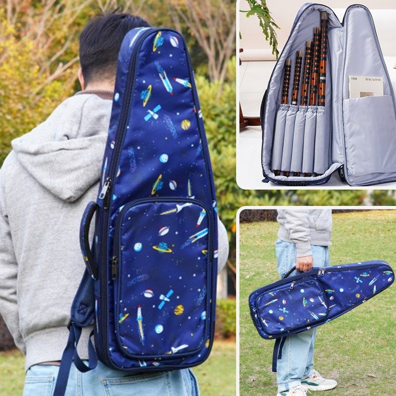 【可放书可双肩背】笛子包竹笛包学生省力可单肩背手提5只装袋子