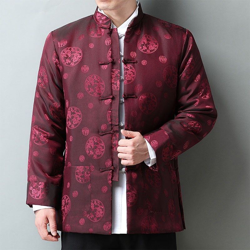 唐装男款冬款棉袄中老年男装棉衣老寿星衣服冬中国风棉服上衣外套,男装,唐装,淘宝优惠券,粉丝福利购,淘宝优惠卷