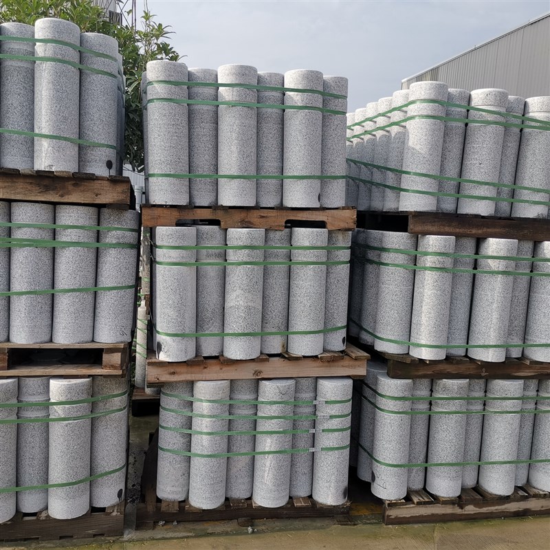 挡车石柱桩圆柱花岗岩石凳墩子防撞大理石阻车拦车挡路石头球路障