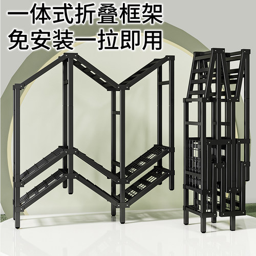 免安装出租房家用卧室现代布钢架结构折叠布衣橱