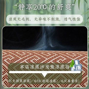 夏季新款沙发垫新沙发实木凉席盖布坐垫冰垫防滑垫子夏天