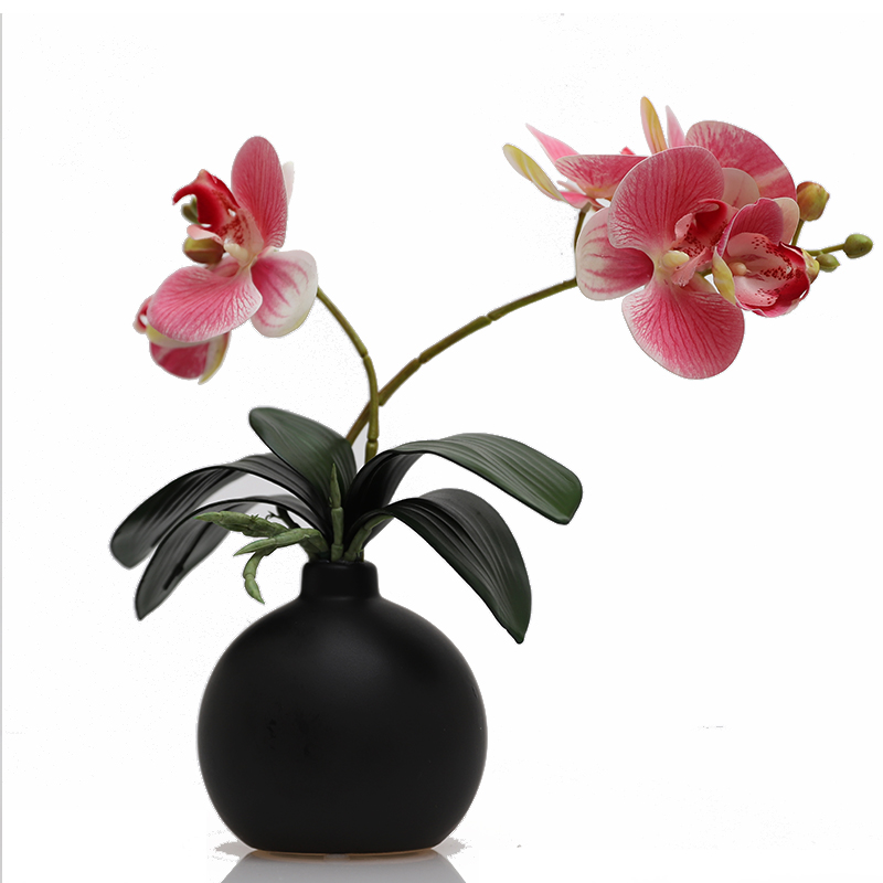 蝴蝶兰仿真花艺套装摆件家居客厅卧室办公室桌面假花装饰品摆设