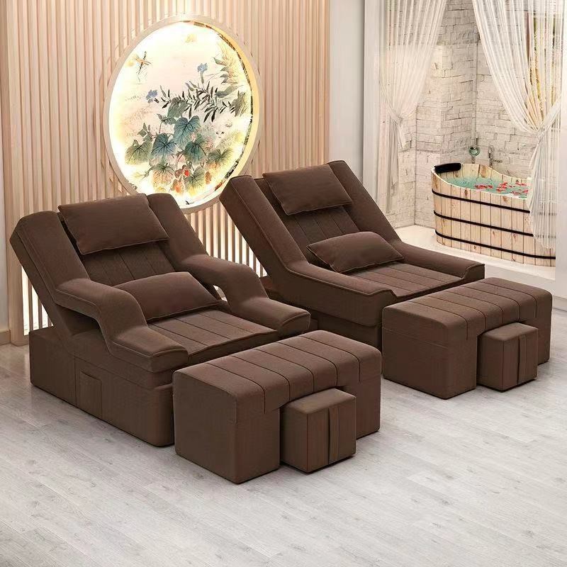 足疗沙发电动足浴沙发按摩床美容美甲美睫椅子洗泡脚沐足采耳躺椅