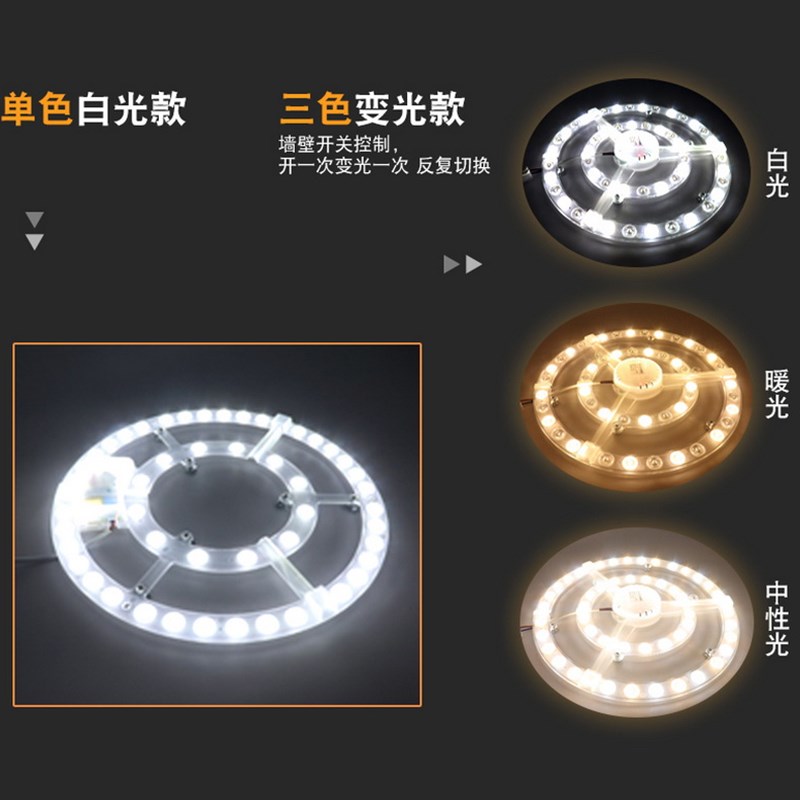 乐居盛世LED吸顶灯芯圆形改造灯板改装光源模组环形管灯盘48W72W