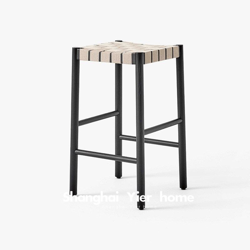 设计师创意实木吧台椅家用高脚凳咖啡厅奶茶店吧椅中古藤椅吧台椅,住宅家具,家用高脚椅,淘宝优惠券,粉丝福利购,淘宝优惠卷