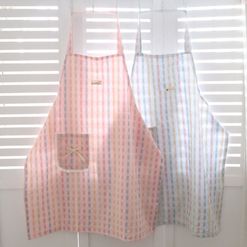 韩式围裙新款in复古文艺围裙花店美甲工作服女夏季透气家用做饭