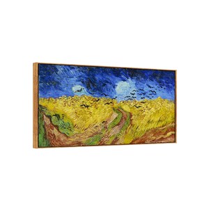 乌鸦群飞的麦田梵印刷喷绘画客厅卧室沙发背景装饰画床头画挂画