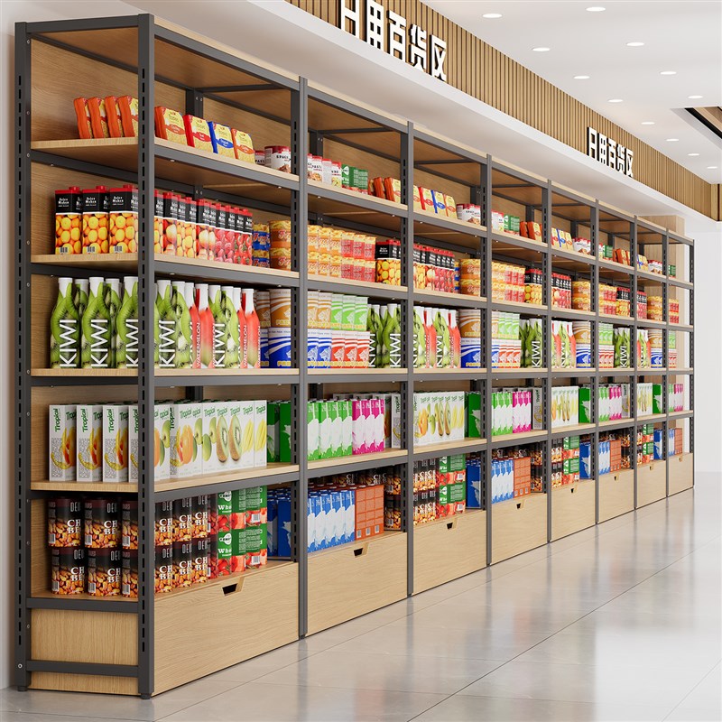 货架展示柜陈列置物产品样品多层超市零食宠物便利店烟酒靠墙文具