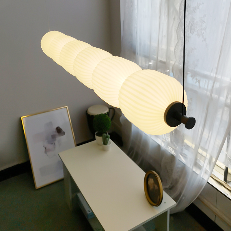 侘寂风餐厅吊灯法式葫芦吊灯现代极简吧台岛台办公室茶室灯具