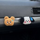 流汗小狗前无痕黏小挂钩车后座椅背挂钩爱汽车装 饰用品女