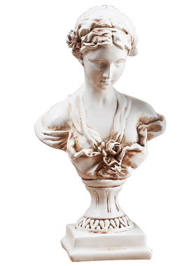 复古维纳斯雕塑摆件欧式做旧人物雕像工艺品石膏人像书柜小摆设