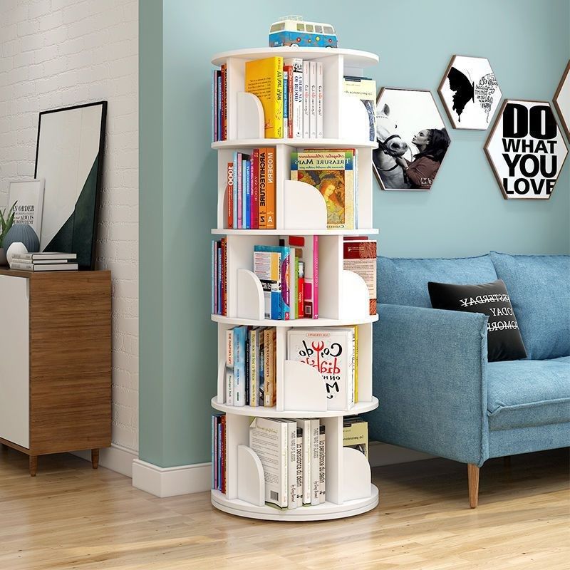 儿童旋转书架度靠墙落地旋转书架度书柜旋转书架一体靠墙,住宅家具,旋转书架,淘宝优惠券,粉丝福利购,淘宝优惠卷