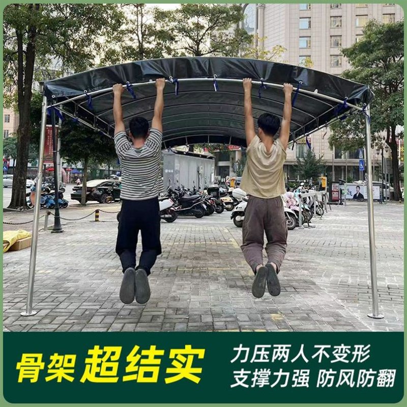 钢管架子棚遮阳帐篷加厚加粗耐磨油帆布粗管钢架棚摆摊防雨大棚
