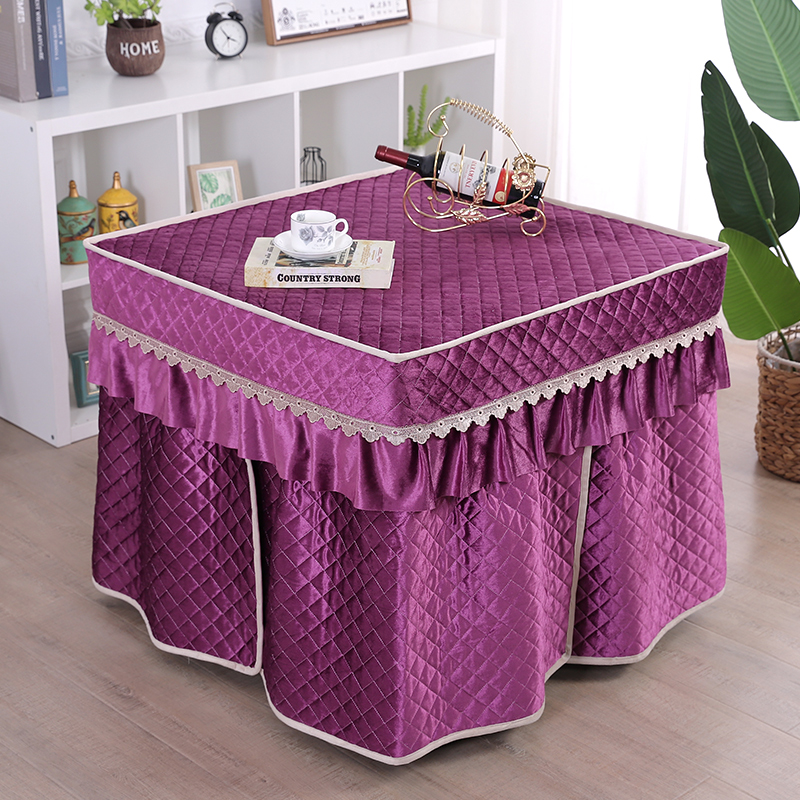 电烤炉桌子取暖桌烤火罩加厚棉正方形炉子罩取暖桌绒布罩子