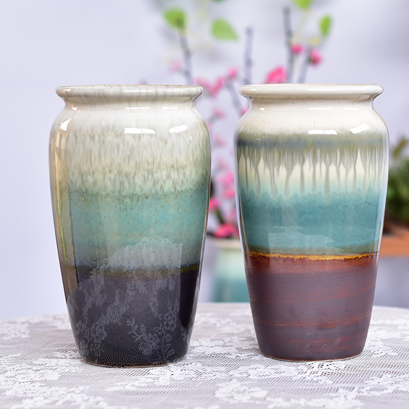 陶瓷花瓶干花鲜花插花室内客厅装饰摆件创意复古多肉花盆水培花器