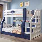 全实木上下牀层牀儿童牀一儿一女低牀上下铺木牀牀子母牀