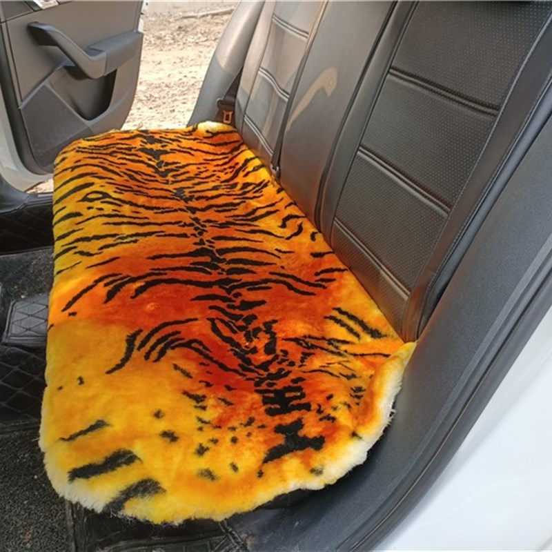 仿老虎皮澳洲整张羊毛皮阳台皮沙发座椅汽车靠背垫卧室飘窗地毯