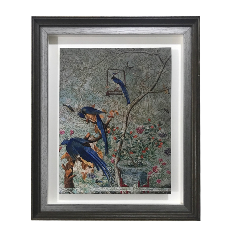 1000片拼图框雷诺瓦拼图浮裱相框实木复古画框1500片拼图画框定制