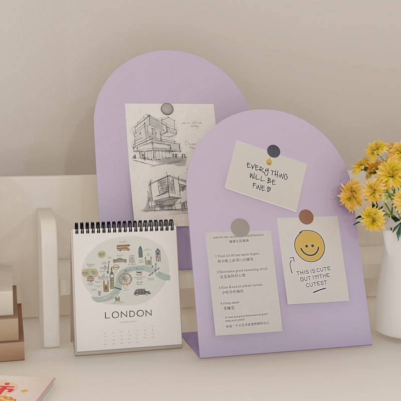 OOKK办公室桌面留言板书架家用白板学习书桌办公室磁吸DIY