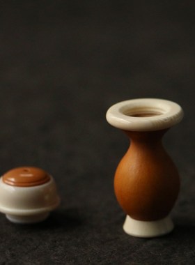 沪上海派精工制作猛犸牙手捏小葫芦把件挂件配饰收藏文玩福禄收藏