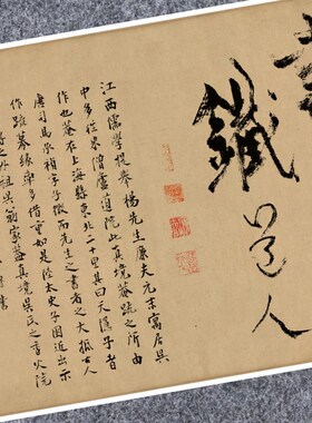 元杨维桢真镜庵募缘疏卷行草书法仿古代名家复定制装裱横幅轴长卷