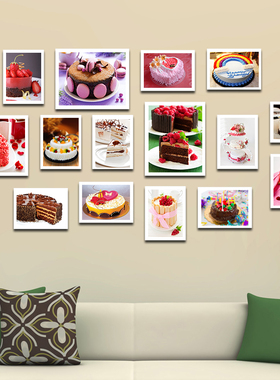 面包甜品店装修装饰 汉堡奶茶店装饰画蛋糕店墙壁装饰挂件背景墙