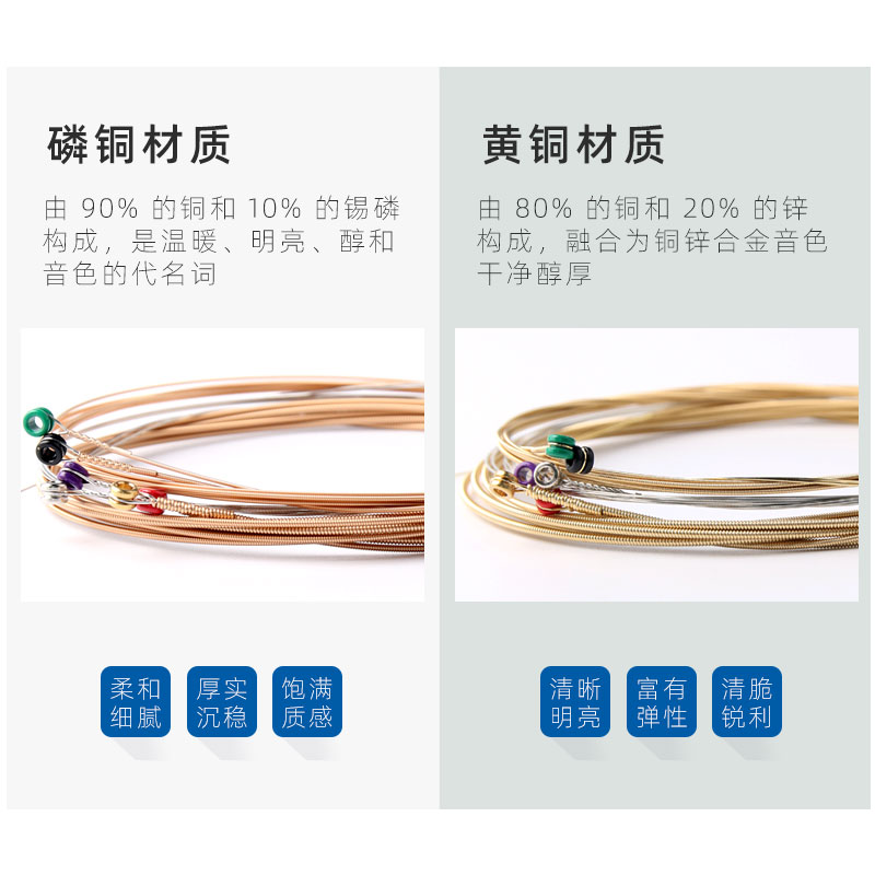 达达里奥民谣木吉他弦 一套6根 美产EJ16 ez920涂层磷铜吉他琴弦