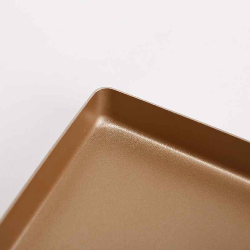 三能SN1312金色不沾烤盘正方形金盘28x28蛋糕卷月饼古早烘焙模具