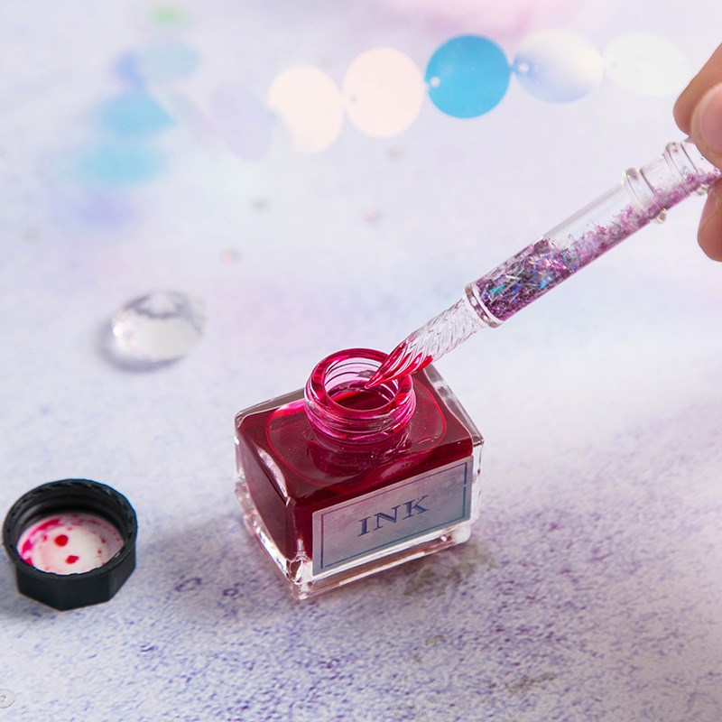 捕梦传说玻璃笔钻石彩色礼盒套装签字笔商务礼品玻璃笔学生实用笔