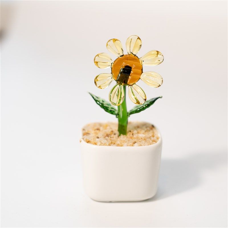 桌面琉璃玻璃精美小多肉向日葵豆芽仙人掌蘑菇太阳绿植,家居饰品,桌面摆件,淘宝优惠券,粉丝福利购,淘宝优惠卷