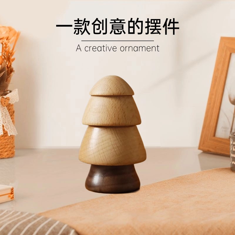 奶油风木头高质量牙签盒餐厅商用纸抽盒带纸巾牙签盒古风客厅高档