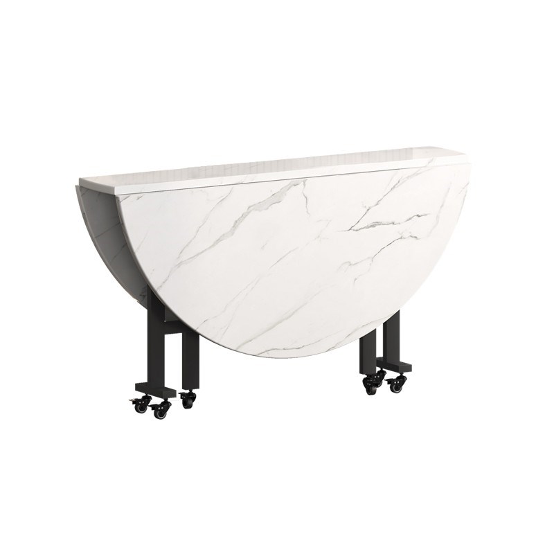 可折叠桌子餐桌家用小户型圆形吃饭桌子简易出租房10人折叠大圆桌