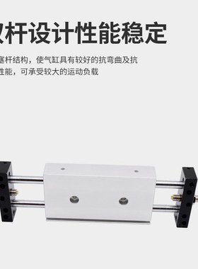 小型气动调行程滑台轴杆气缸TM