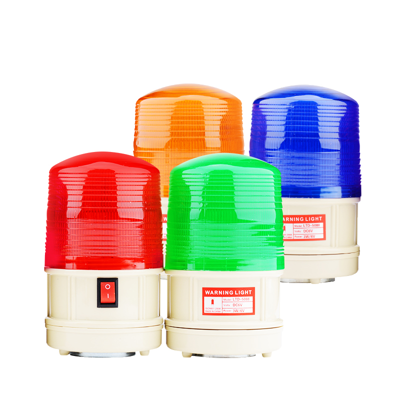 干电池爆闪警示灯频闪磁吸LED警报灯闪烁信号灯充电式声光报警器