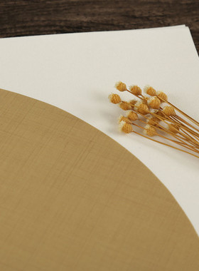 绢本软卡镜片真丝熟绢制作小写意山水没骨书法小楷作品用免装裱