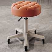万向滑轮矮凳旋转升降大工椅理发店美甲凳酒吧凳院圆