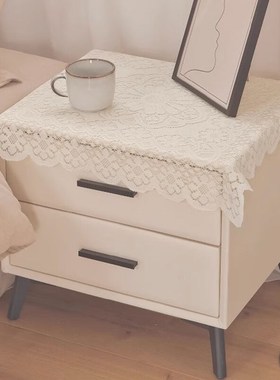 晴碧琳(Qil)白色蕾丝桌布in复古圆桌正方形台布茶几床头柜沙