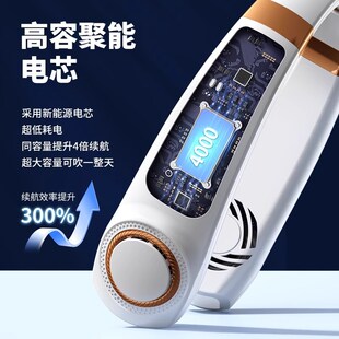 制冷挂脖子电风扇静音超长续航挂脖小型空调迷你无叶 便携式