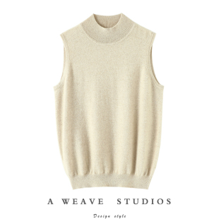 秋冬 女纯羊绒毛衣背心针织打底衫 舒服好搭神器 半高领羊绒衫