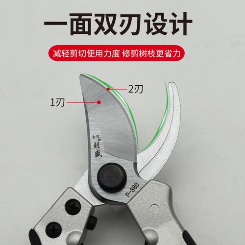 刘盛P880修枝剪刀果树剪粗枝剪家用手剪花剪T园林剪枝剪工具