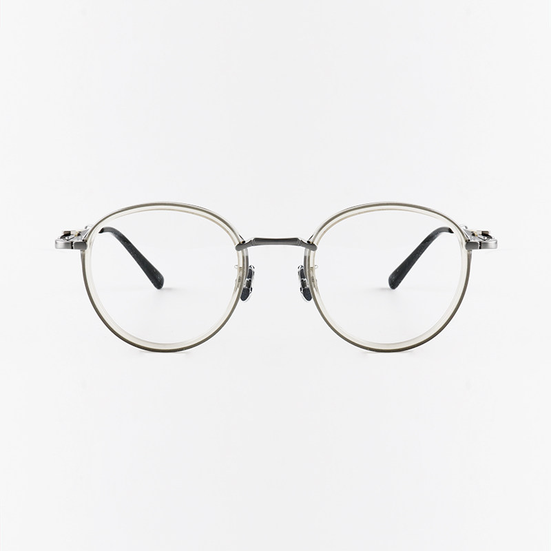 称称眼镜奢雅板材镜腿正圆框近视眼镜架男潮可伸缩W镜腿眼镜框女