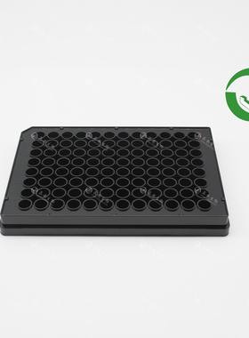 96孔黑色细胞培养板 96孔全黑酶标板 TC处理 测荧光板 J09602晶安